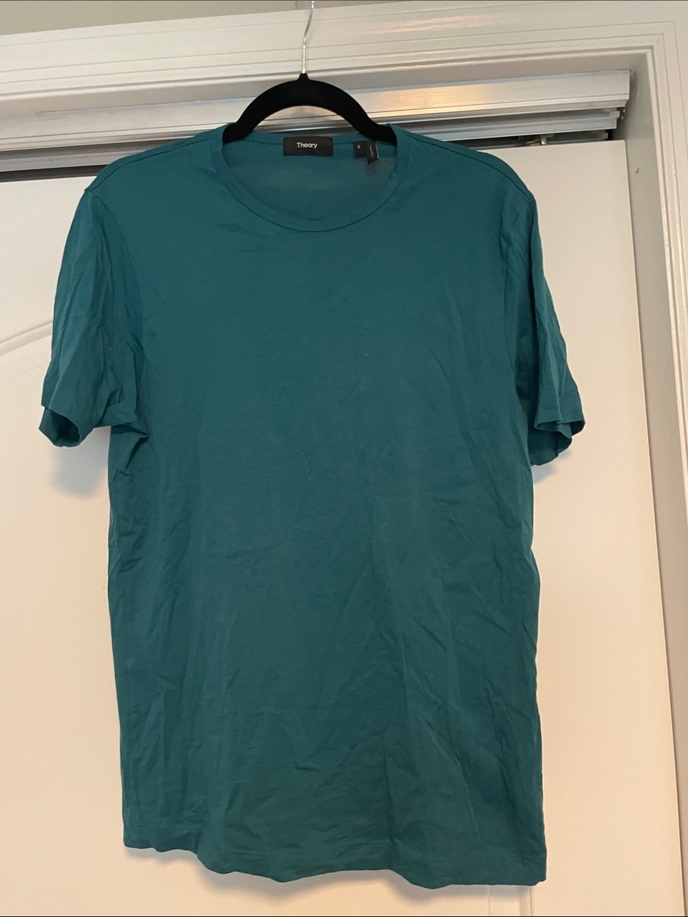NWOT! Theory Teal Short Sleeve Crewneck Tee Size small